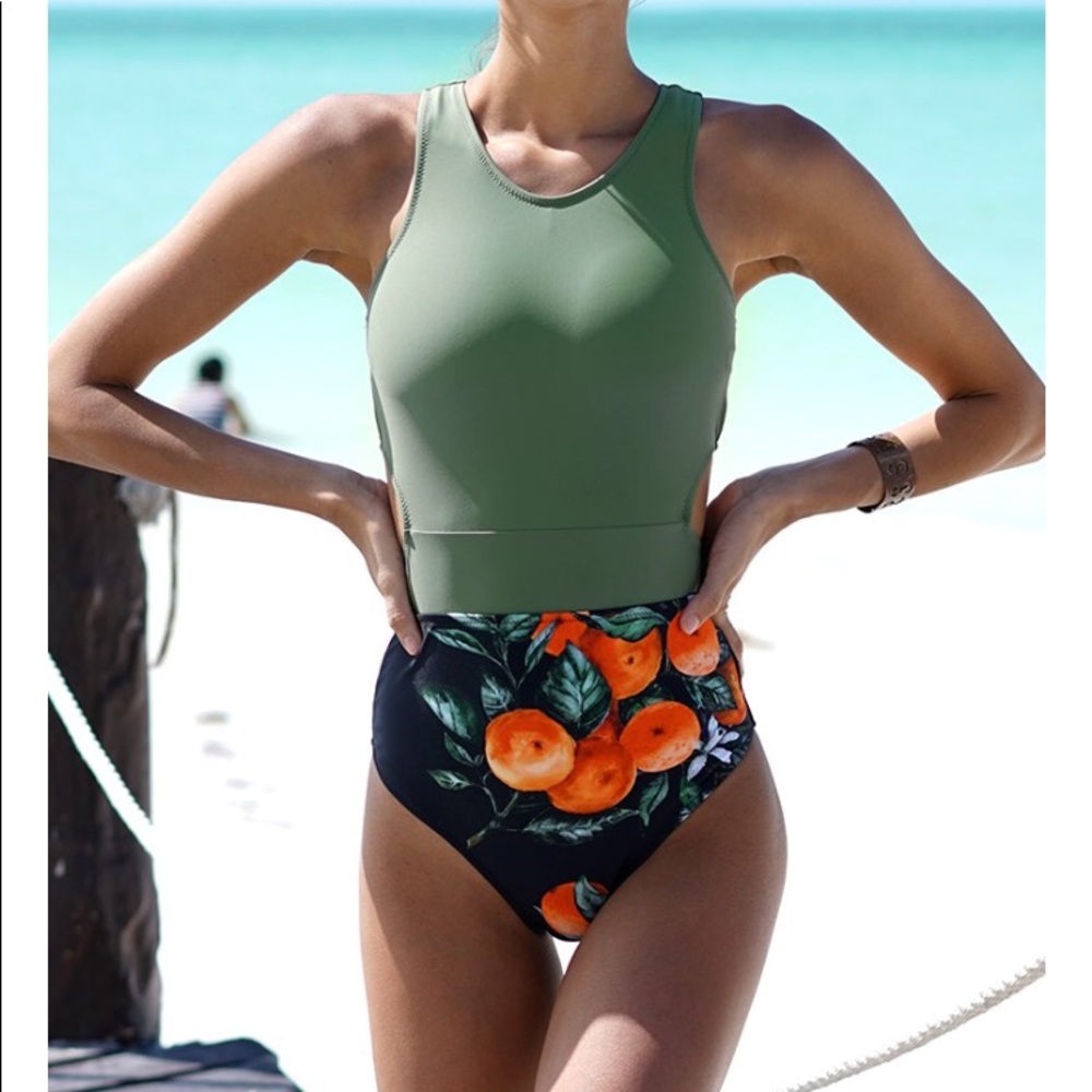 CUPSHE miss you print one piece